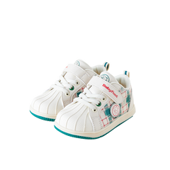 BabyFront VintageStep Toddler Sneakers – Plaid Stitching First Walkers with Soft Shell Toe