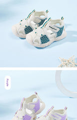 [0-2 years] Fall-resistant baby shoes with super-soft rubber sole and breathable mesh | ASTM certified - BabyFrontVIP