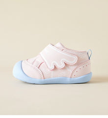 BabyFront Angel Wings First Walker Shoes - White/Purple Infant Toddler Pre-Walker Sneakers
